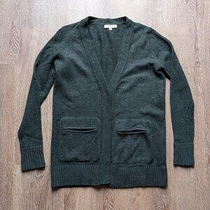 Deep Green Madewell V-Neck Long Cardigan Grandpa Professor Style XS